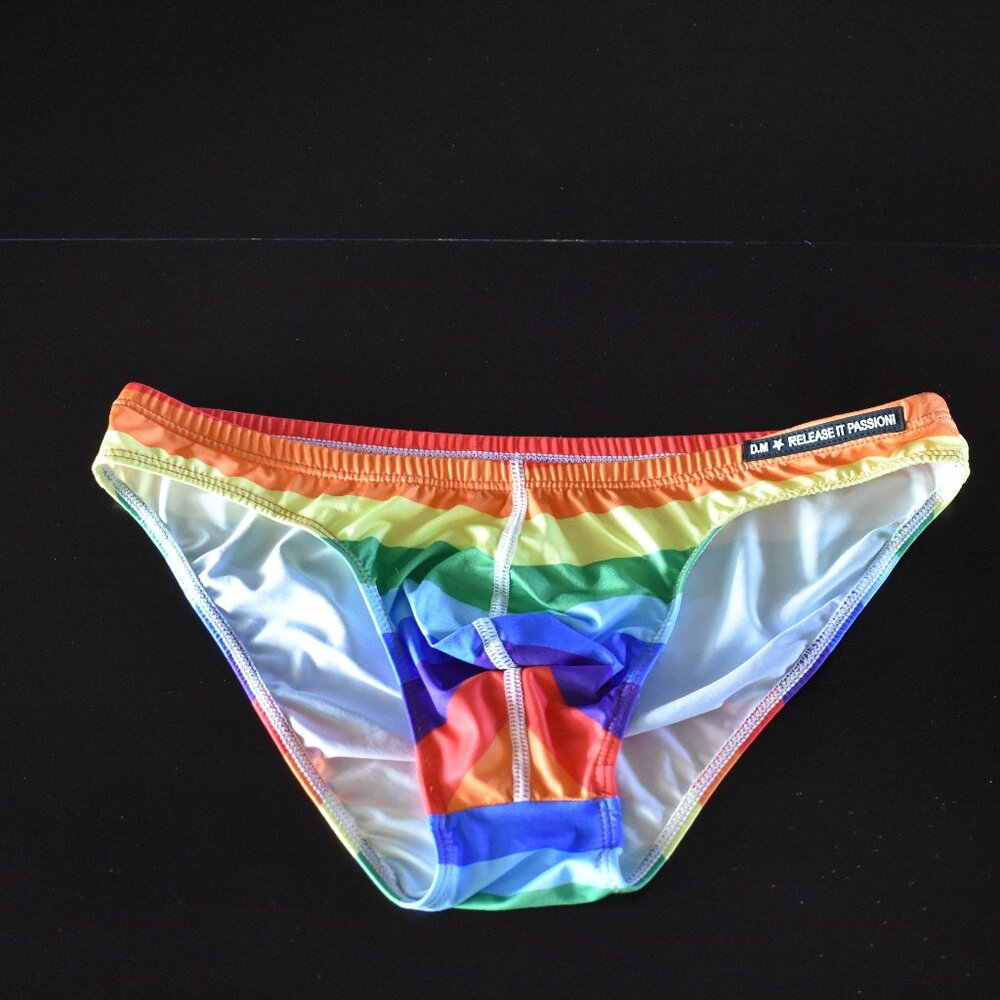 D.M. Mens Rainbow Swim Brief - XL